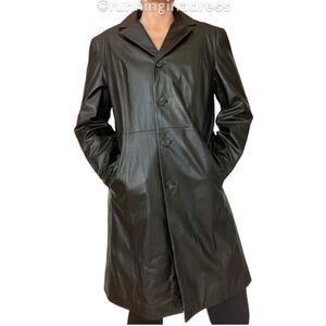 Vantage Colebrook Genuine Leather Long Line Jacket In Color Black Size XL